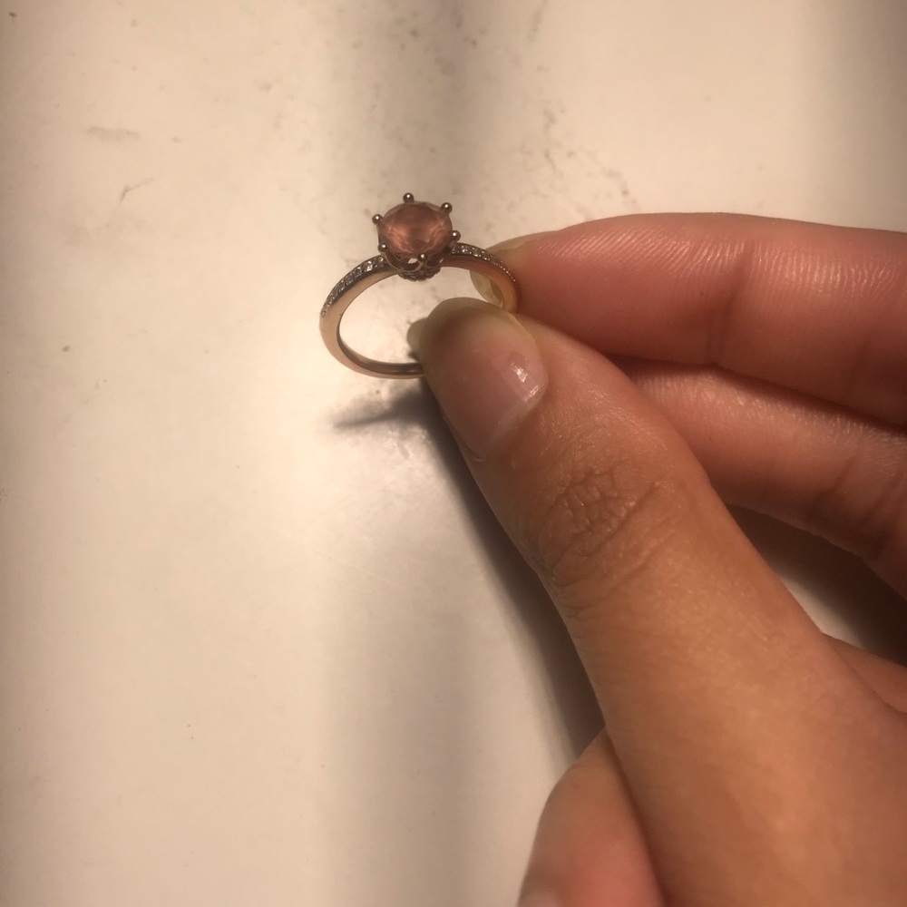 PANDORA pink solitaire ring - Picture 3 of 3